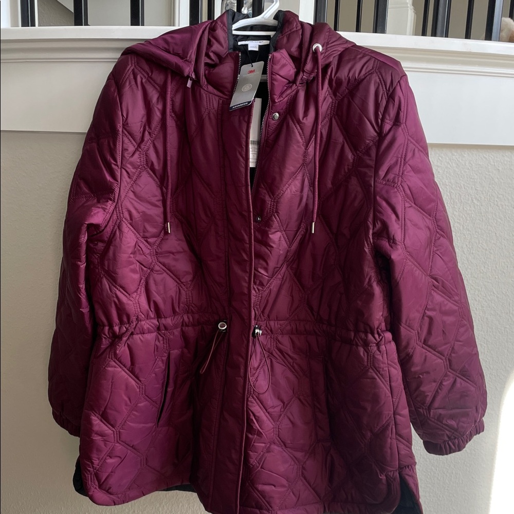 Chico’s women’s Quilted Jacket - Burgundy
